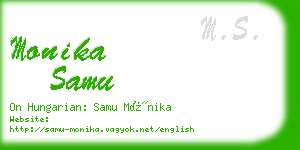 monika samu business card